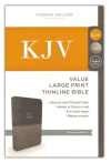 KJV, Value Thinline Bible, Large Print, Grey, 